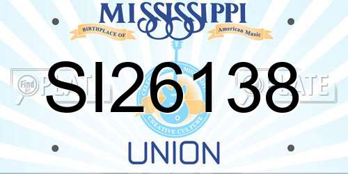 SI26138 Mississippi License Plate