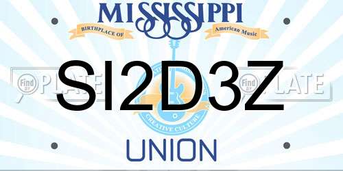 SI2D3Z Mississippi License Plate