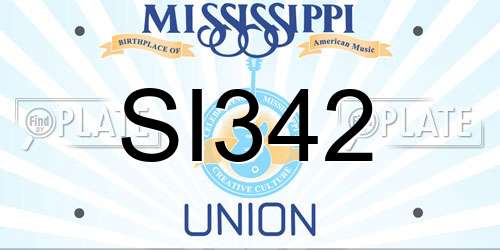 SI342 Mississippi License Plate
