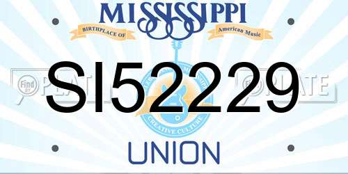 SI52229 Mississippi License Plate