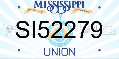 SI52279 Mississippi License Plate