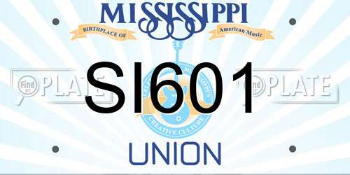 SI601 Mississippi License Plate