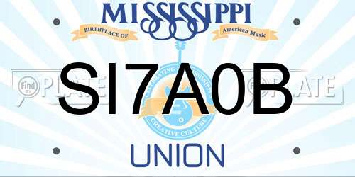 SI7A0B Mississippi License Plate