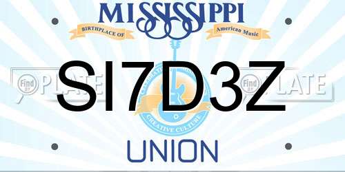 SI7D3Z Mississippi License Plate