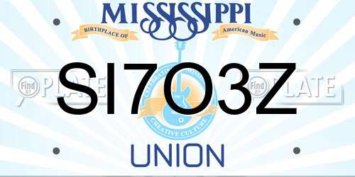 SI7O3Z Mississippi License Plate