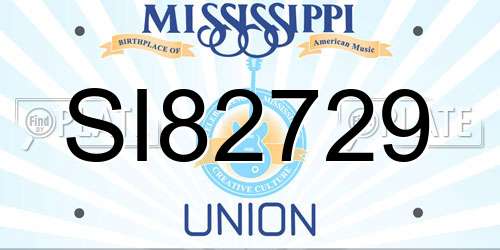 SI82729 Mississippi License Plate
