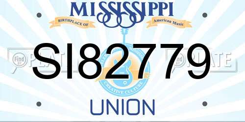 SI82779 Mississippi License Plate
