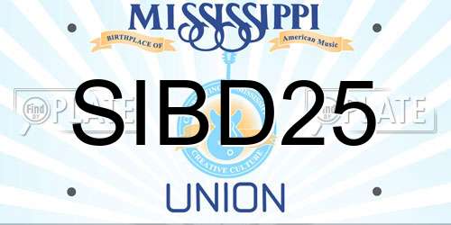 SIBD25 Mississippi License Plate