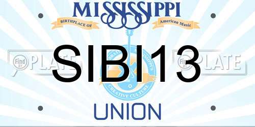 SIBI13 Mississippi License Plate