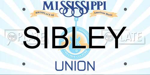 SIBLEY Mississippi License Plate