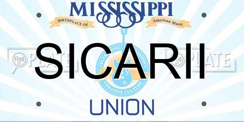 SICARII Mississippi License Plate