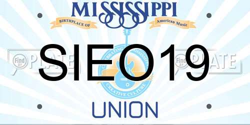 SIEO19 Mississippi License Plate