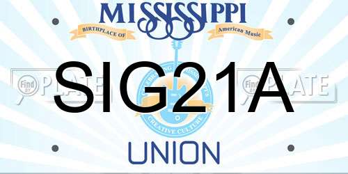SIG21A Mississippi License Plate