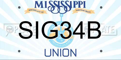 SIG34B Mississippi License Plate