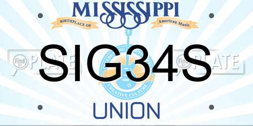 SIG34S Mississippi License Plate