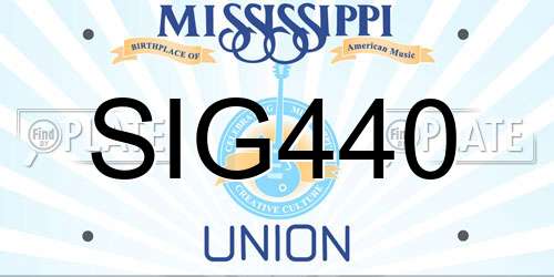 SIG440 Mississippi License Plate