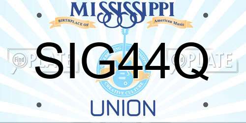 SIG44Q Mississippi License Plate