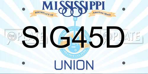 SIG45D Mississippi License Plate