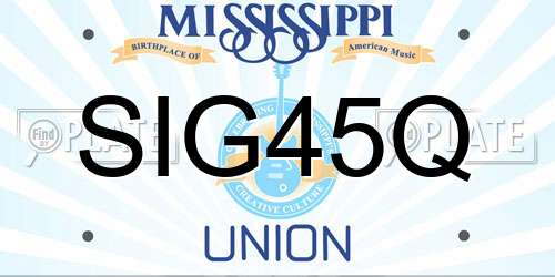 SIG45Q Mississippi License Plate