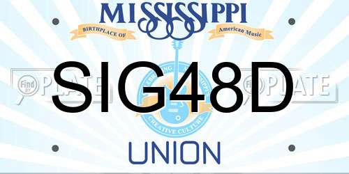 SIG48D Mississippi License Plate