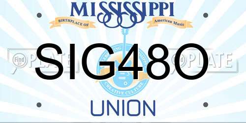 SIG48O Mississippi License Plate