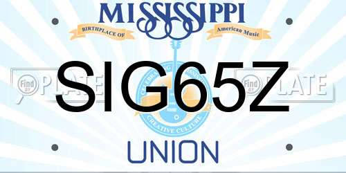 SIG65Z Mississippi License Plate
