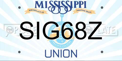 SIG68Z Mississippi License Plate