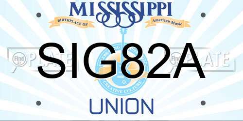 SIG82A Mississippi License Plate