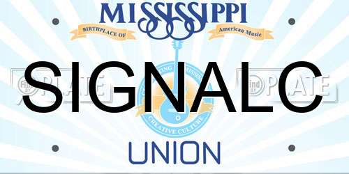 SIGNALC Mississippi License Plate