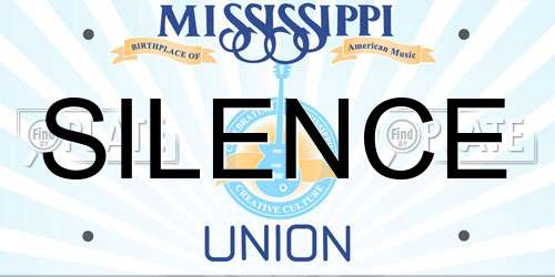 SILENCE Mississippi License Plate