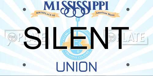 SILENT Mississippi License Plate