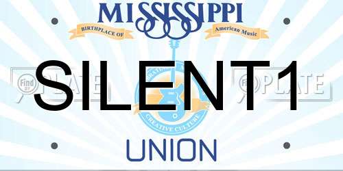 SILENT1 Mississippi License Plate