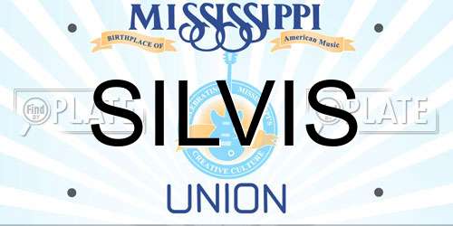 SILVIS Mississippi License Plate