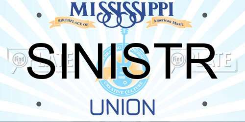SINISTR Mississippi License Plate
