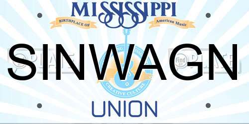 SINWAGN Mississippi License Plate