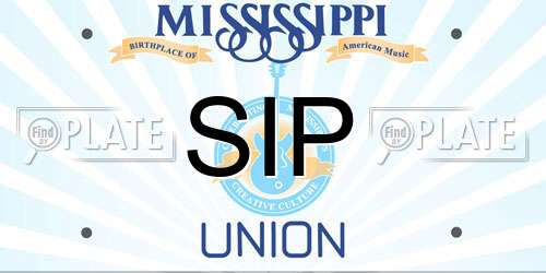 SIP Mississippi License Plate