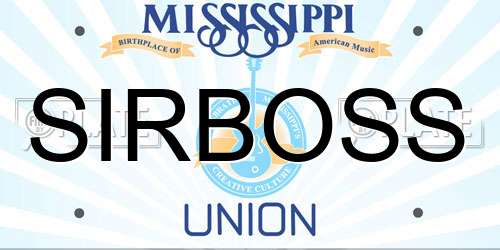 SIRBOSS Mississippi License Plate
