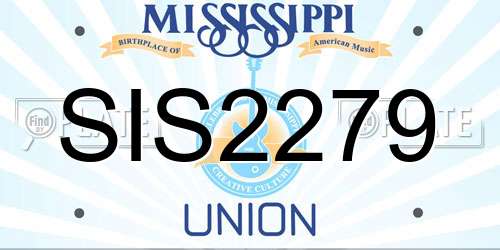 SIS2279 Mississippi License Plate
