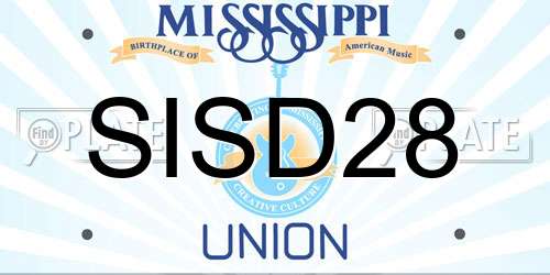 SISD28 Mississippi License Plate