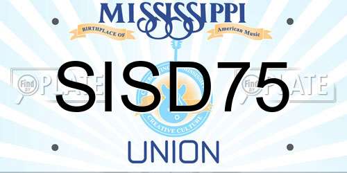SISD75 Mississippi License Plate