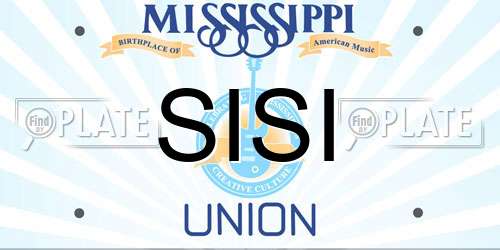 SISI Mississippi License Plate