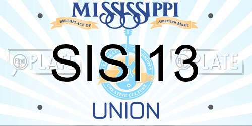SISI13 Mississippi License Plate