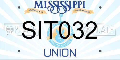 SIT032 Mississippi License Plate