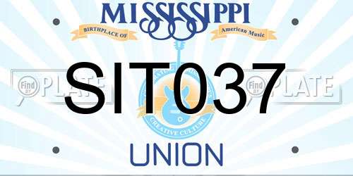 SIT037 Mississippi License Plate