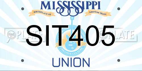 SIT405 Mississippi License Plate