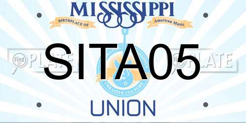 SITA05 Mississippi License Plate
