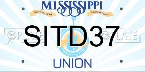 SITD37 Mississippi License Plate