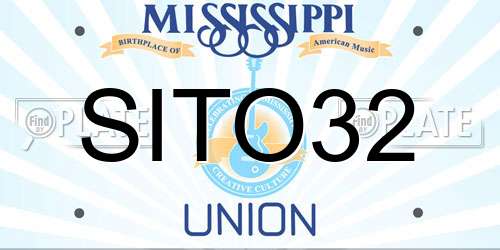 SITO32 Mississippi License Plate