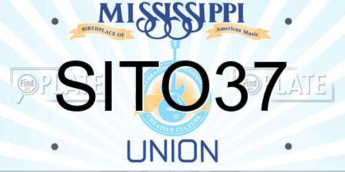 SITO37 Mississippi License Plate