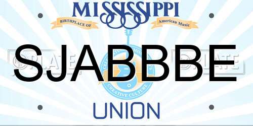 SJABBBE Mississippi License Plate